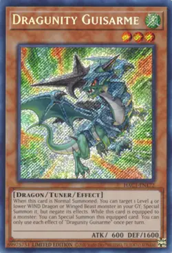 Yugioh! Dragunity Guisarme - HAC1-EN172 - Secret Rare - Limited Edition Near Min - Image 1