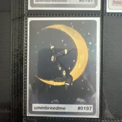 Pookiemoot Unmbreedme (pokemon Umbreon) Derpy Card Full art Rare - Image 1