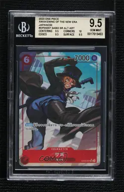 2023 One Piece Card Game: Awakening of the New Era OP05 Japanese Sabo BGS 9.5 - Image 1