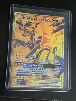 Pokemon TCG Pikachu & Zekrom GX Sun & Moon SM248 Holo Promo Card NM - Image 1