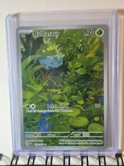 Pokemon TCG Bulbasaur Scarlet & Violet 151 Holo Illustration Rare Card 166/165 - Image 2
