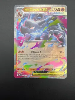 Mega Charizard X ex 013/094 Phantasmal Flames Ultra Rare Holo Pokemon Card NM - Image 3