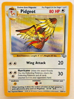 Pidgeot 8/64 Jungle Holo Rare Vintage WOTC Pokemon TCG Card Near Mint - Image 1