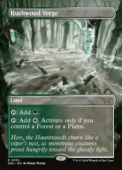 [1x] Hushwood Verge - Borderless Near Mint, English Duskmourn: House of Horror M - Image 1