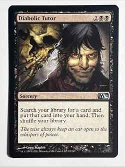 Magic: The Gathering Sorcery -Diabolic Tutor Uncommon Regular MTG - Image 1