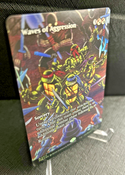Waves of Aggression (Borderless) Foil M 0013 MTG Teenage Mutant Ninja Turtles NM - Image 3