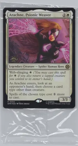 MTG Bling - Sealed Pre-Release Foil - Arachne, Psionic Weaver (SPM) - A543 - Image 1