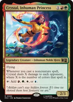 NM Crystal, Inhuman Princess, MTG, Heroes Commander, Magic the Gathering, 80 - Image 1