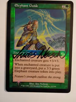 Magic The Gathering - 1x Signed Foil Elephant Guide (mtg) Judgment - Image 1