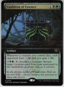 MTG Cauldron of Essence Extended Art Foil NM Secrets of Strixhaven Magic 347 - Image 1