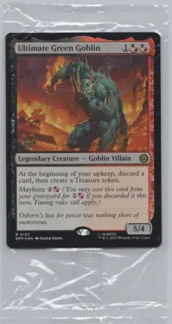 MTG Bling - Sealed Pre-Release Foil - Ultimate Green Goblin (SPM) - A542 - Image 1