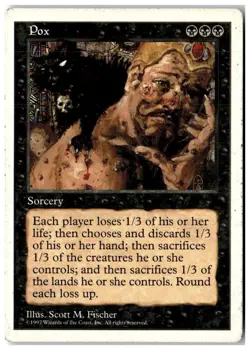 MTG Pox - Fifth Edition Heavily Played English - Image 1