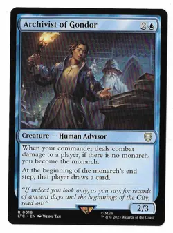 MTG Archivist of Gondor Lord of the Rings Commander (LTC) Rare #0018 Unplayed - Image 1