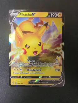 Pikachu V - 043/185 - Battle Academy Num 60 Ultra Rare Card NM - Image 1