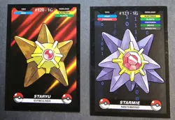 STARYU X STARMIE LOT - POKEMON KANTO CREALASER RARE TCG CARDS - Image 1