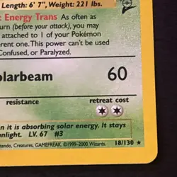 Venusaur 18/130 Pokemon TCG Base Set 2 Holo Foil Rare Card Near Mint NM - Image 4