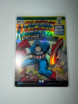 MTG Marvel Captain America, Super-Soldier #387 Borderless Comic Cover foil NM/M - Image 1