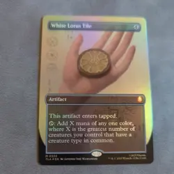 MTG FOIL White Lotus Tile Borderless - Avatar: The Last Airbender #330 - Image 1