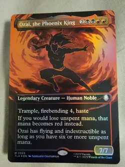 MtG: Ozai, the Phoenix King (0335) (Borderless) Avatar: The Last Airbender Foil - Image 1