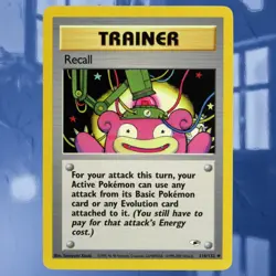 Pokemon Recall #116/132 Uncommon Gym Heroes Non-Holo Trainer Card ☆NM-MINT☆ - Image 1