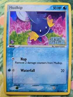 Mudkip - EX14: Crystal Guardians (58/100) Reverse Holo Common Pokemon Card MP - Image 1