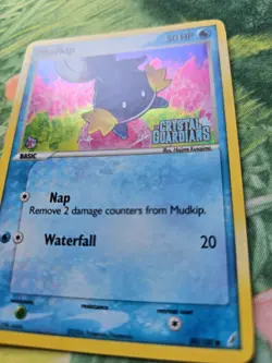 Mudkip - EX14: Crystal Guardians (58/100) Reverse Holo Common Pokemon Card MP - Image 2