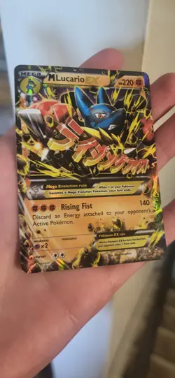 Pokemon TCG M Lucario EX Holo Ultra Rare Card 55/111 - Image 1