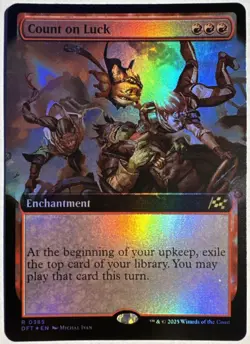 mtg magic Count on Luck FOIL extended borderless ENGLISH compter sur la chance - Image 1