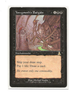YAWGMOTH'S BARGAIN URZA'S DESTINY English MTG LP / EX Magic - Image 1
