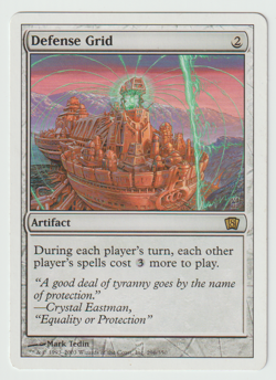 Magic the Gathering MTG 8th Edition #296 Defense Grid Artifact Rare LP - Image 1