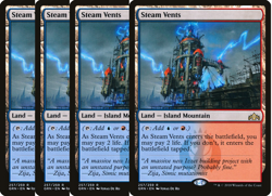 Set 4x Steam Vents - MtG GRN-EN - Image 1