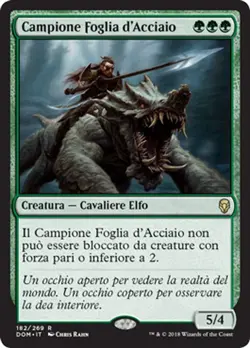 MTG STEEL LEAF CHAMPION EXC - CAMPIONE FOGLIA D'ACCIAIO - DOM - MAGIC - Image 1
