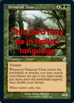 MTG PRIMEVAL TITAN EXC - TITANO PRIMITIVO - TSR X IT - MAGIC - Image 1