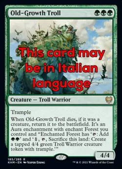MTG OLD-GROWTH TROLL EXC - TROLL DELL'ANTICA CRESCITA - KHM - MAGIC - Image 1