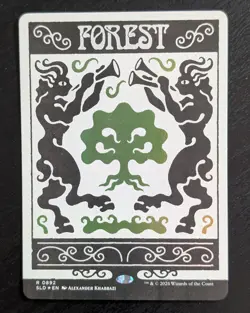 MTG Forest (SLD 0892) Secret Lair Drop (Bonus Land) Rainbow Foil - Image 1