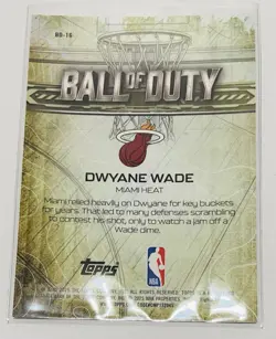 2025-26 Topps Chrome Green Refractor /99 Ball Of Duty Dwyane Wade BD-16 HOF Heat - Image 2