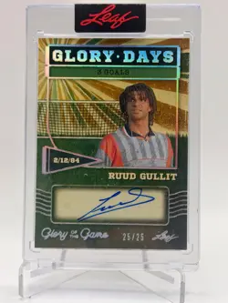 2026 Leaf Glory of the Game Ruud Gullit Auto /25 Netherlands SP Autograph - Image 1