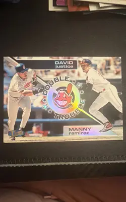1998 Ultra - Double Trouble Manny Ramirez, David Justice #20DT - Image 1