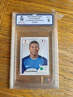 RARE PINK BACK, Panini FIFA World Cup 2018 Kylian Mbappe France Sticker MGC 9 - Image 1