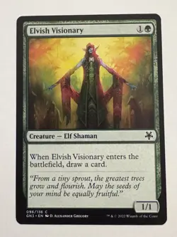 MTG Magic the Gathering Elvish Visionary (96/145) Game Night Free-for-All LP - Image 1