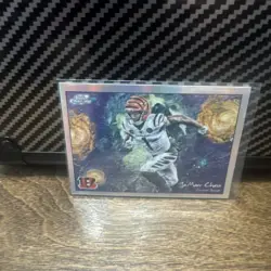 2025 Topps Chrome Cosmic Football Jamarr Chase Stars In The Night Refractor SP - Image 1