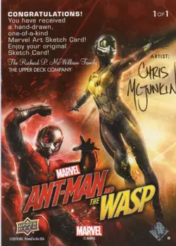 2018 Marvel Ant-Man and the Wasp; Yellow Jacket Sketch by Chris McJunkin (Rare) - Image 2