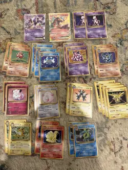 Japanese Vintage Holo Pokemon TCG Card Lot - Mewtwo, Charizard, Zapdos - Image 1