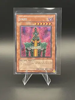 2003 Collector’s Tin Yu-Gi-Oh TCG Jinzo BPT-011 Unlimited Secret Rare Card MP - Image 1