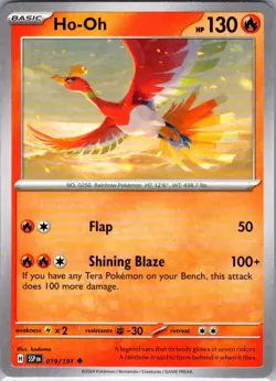 Ho-Oh 019/191 Non Holo SV08: Surging Sparks - Pokemon Card - NM - Image 1
