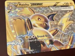 Raichu BREAK 50/162 Breakthrough Holo Pokemon TCG Card MP - Image 3