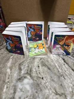 Pokemon Mini Portfolio Lot Of 10 Charizard Gengar Holds 60 Cards. BINDER ONLY!! - Image 1
