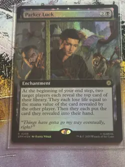 Parker Luck *** Extended Art FOIL *** - MTG SPM Marvel's Spider Man - NM/MINT - Image 1