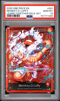 2025 One Piece Learn Together Deck Set 001 Monkey D. Luffy ***PSA 10 GEM MINT*** - Image 1