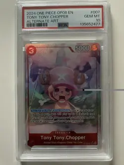 2024 ONE PIECE OP08-TWO LEGENDS ALTERNATE ART #007 TONY TONY CHOPPER PSA 10 - Image 1